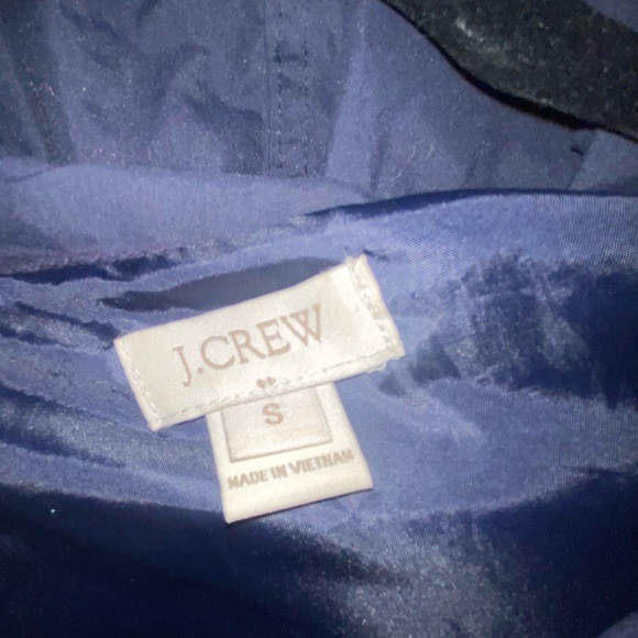 JCrew Blue Zip Up Rain Jacket - Picture 4 of 4